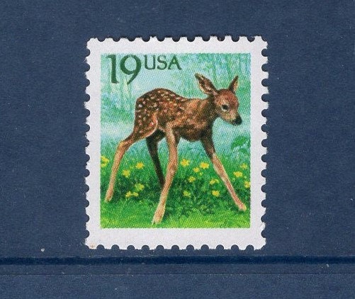 10 FAWN Unused Fresh, Bright US Postage Stamps - Vintage 1991 - Stock# 2479 ping