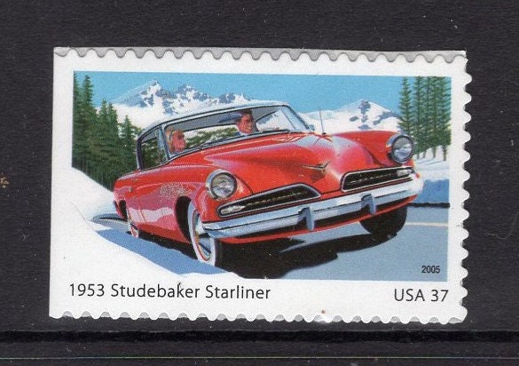 10 MODERN SPORTS CARS inc Corvette Thunderbird Studebaker- Bright Unused Usa Postage Stamps - Vintage 2005 -Stock# 3931+
