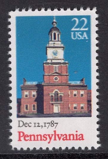 10 PENNSYLVANIA STATEHOOD Unused Fresh Bright US Postage Stamps - Quantity Available - Vintage 1987 - Scott Number 2337