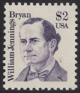 2 William JENNINGS BRYAN Unused Fresh Bright US Postage Stamps Quantity Available - Vintage 1986 - Scott Number 2195 -