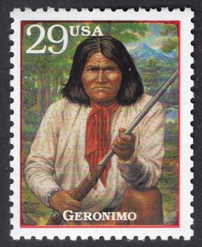 4 NATIVE AMERCAN INDIANS Geronimo Sacagawea Chief Joseph Culture Fresh Mint Unused USa Postage Stamps-Vintage 1994
