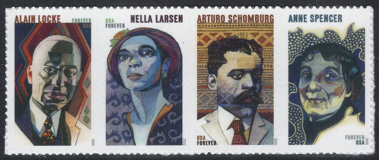 HARLEM RENAISSANCE VOICES Strip of 4 Different Postage Stamps Never Hinged USa Stamps - Vintage 2020-Stock# 5474-St