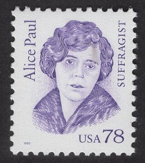 ALICE PAUL Scarce Full SHEET of 100 - Suffragist Suffragette 19th Amendment Vote Bright Fresh Unused USa Stamps-Vintage 1995
