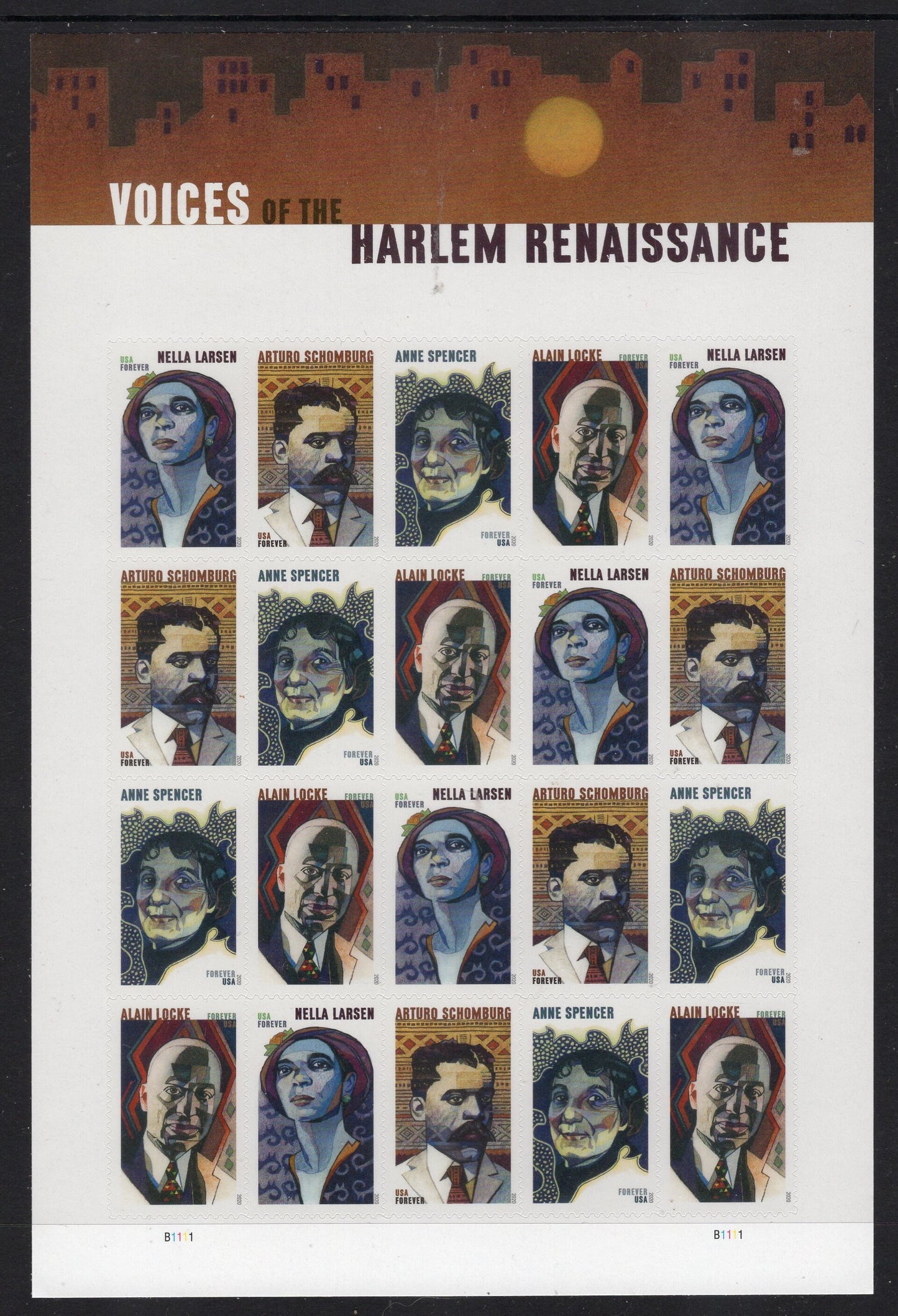 100 HARLEM RENAISSANCE FOREVER Bright Fresh USa Stamps - Quantity Available - Vintage 2020 - Stock# 5474 ping