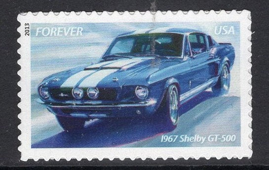 5 MUSCLE CARS Shelby Charger GTO Chevelle Ply Barricuda Unused Fresh Usa Postage Stamps - Vintage 2013 -Stock# 4743 ping
