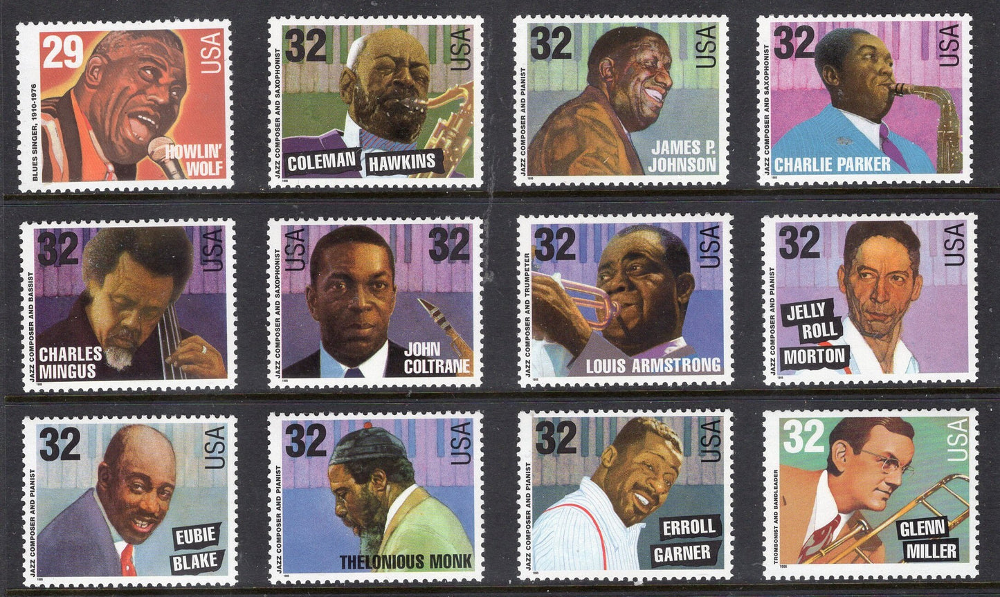LEGENDS of AMERICAN MUSIC Complete Collection of 79 Unused Fresh Bright Stamps Jazz Opera - Vintage 1993/1999 - Stock# 2721 C