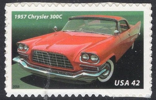 10 1950's AUTOMOBILES CARS Cadillac Studebaker Hawk Pontiac Lincoln Chrysler Unused Postage Stamps - Vintage 2008 -Stock# 4353