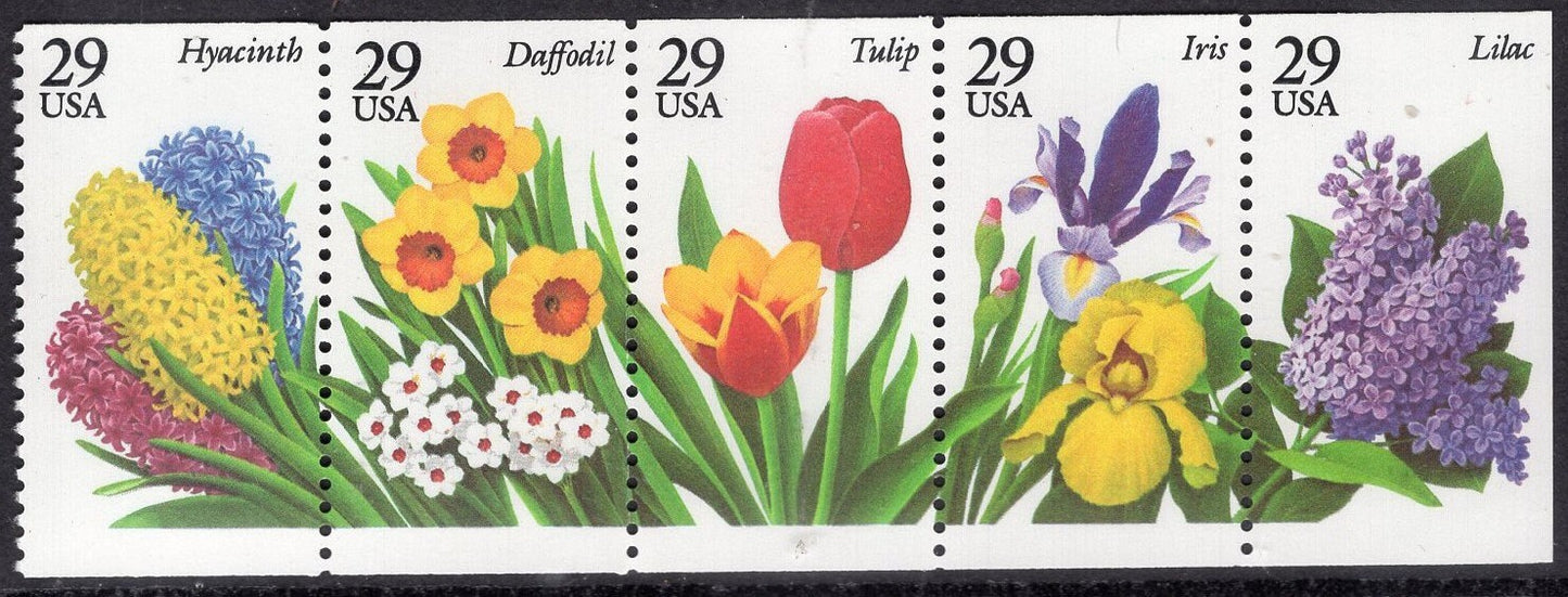 GARDEN FLOWERS BEAUTIFUL 20 Different 29c or 32c Exquisite Bright Hyacinth Tulip Lily Mum Crocus +15 More USa -Vintage 1993