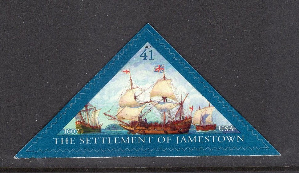 JAMESTOWN SETTLEMENT DECORATIVE Anniversary Sheet of 20 Three Sailing Ships Godspeed Bright Fresh - Vintage 2007 - Stock# 4136