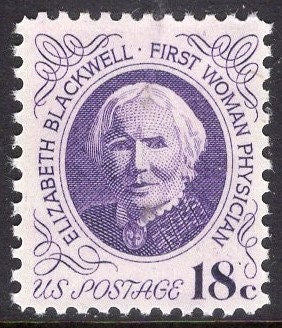 6 ELIZABETH BLACKWELL 1st WOMAN Doctor in USa Fresh Bright Stamps Quantity Available - Vintage 1974 - Stock# 1399 ping