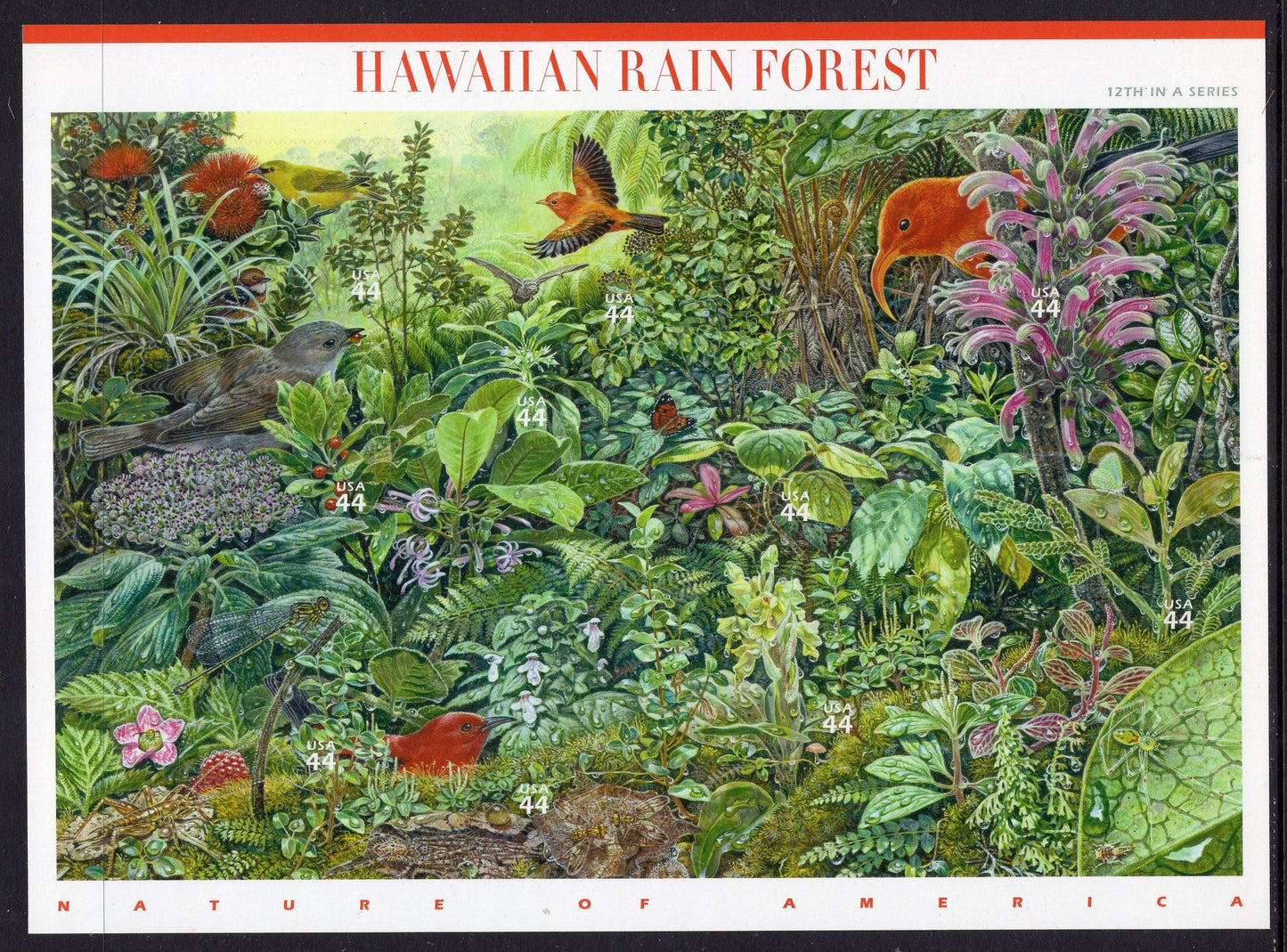 NATURE of AMERICA SCENES 12 Different Sheets of 10 - Hawaii Coral Fresh Bright Beautiful - Vintage 1999- -Stock# WoA