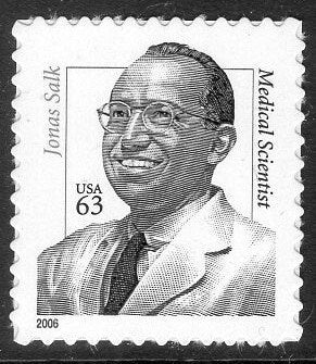 Jonas SALK, Albert SABIN POLIO Vaccine Creators Science Biology Medicine Mint Fresh USa Stamps - Vintage '05 -Stock# 34