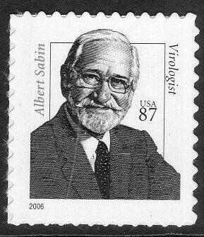 Jonas SALK, Albert SABIN POLIO Vaccine Creators Science Biology Medicine Mint Fresh USa Stamps - Vintage '05 -Stock# 34