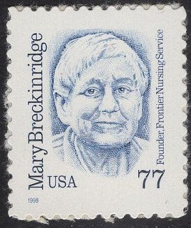 MARY BRECKENRIDGE NURSE Midwife Founder Frontier Nursing Service 77c Self-adhesive Famous Women Stamps - Vintage 1998