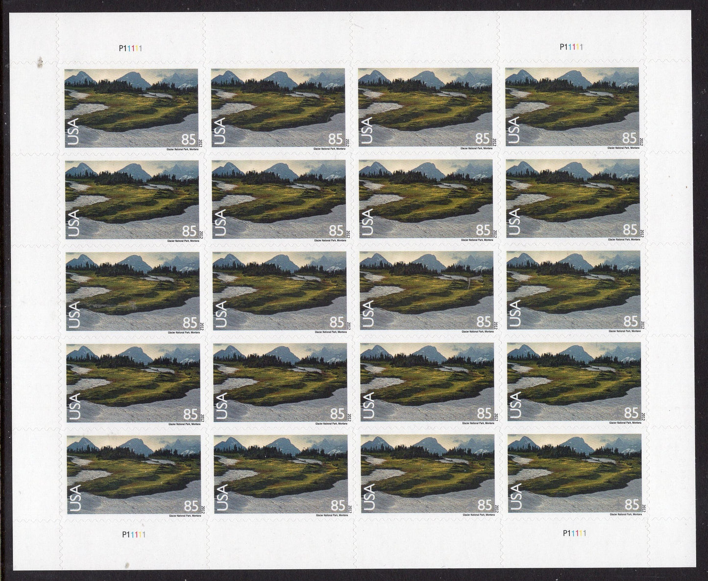 GLACIER NATIONAL Park MONTANA Scarce 85c Self-adhesive High Value Fresh Bright Postage Stamps - Vintage 2012