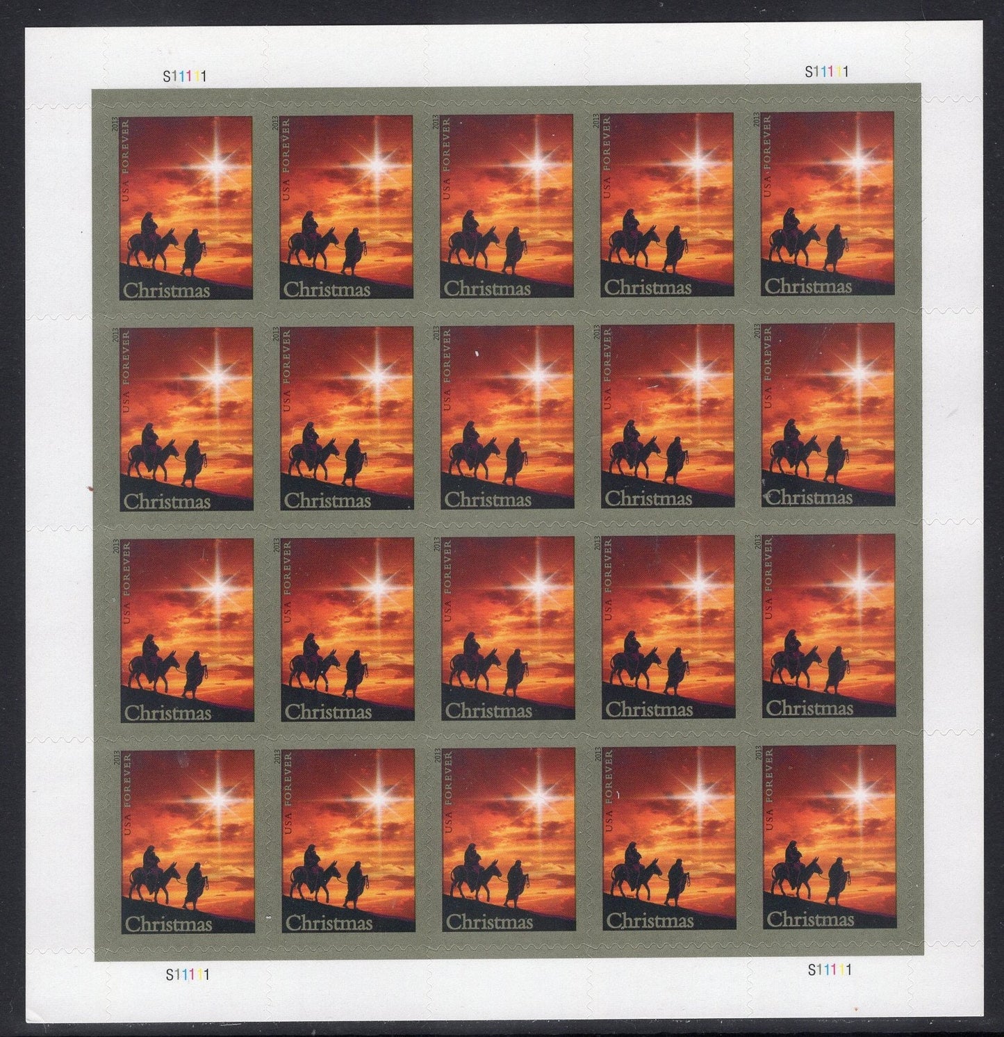 CHRISTMAS First Class Rate ALWAYS - HOLY Family Self-adhesive Postage Stamps Holidays Religious - Vintage 2013