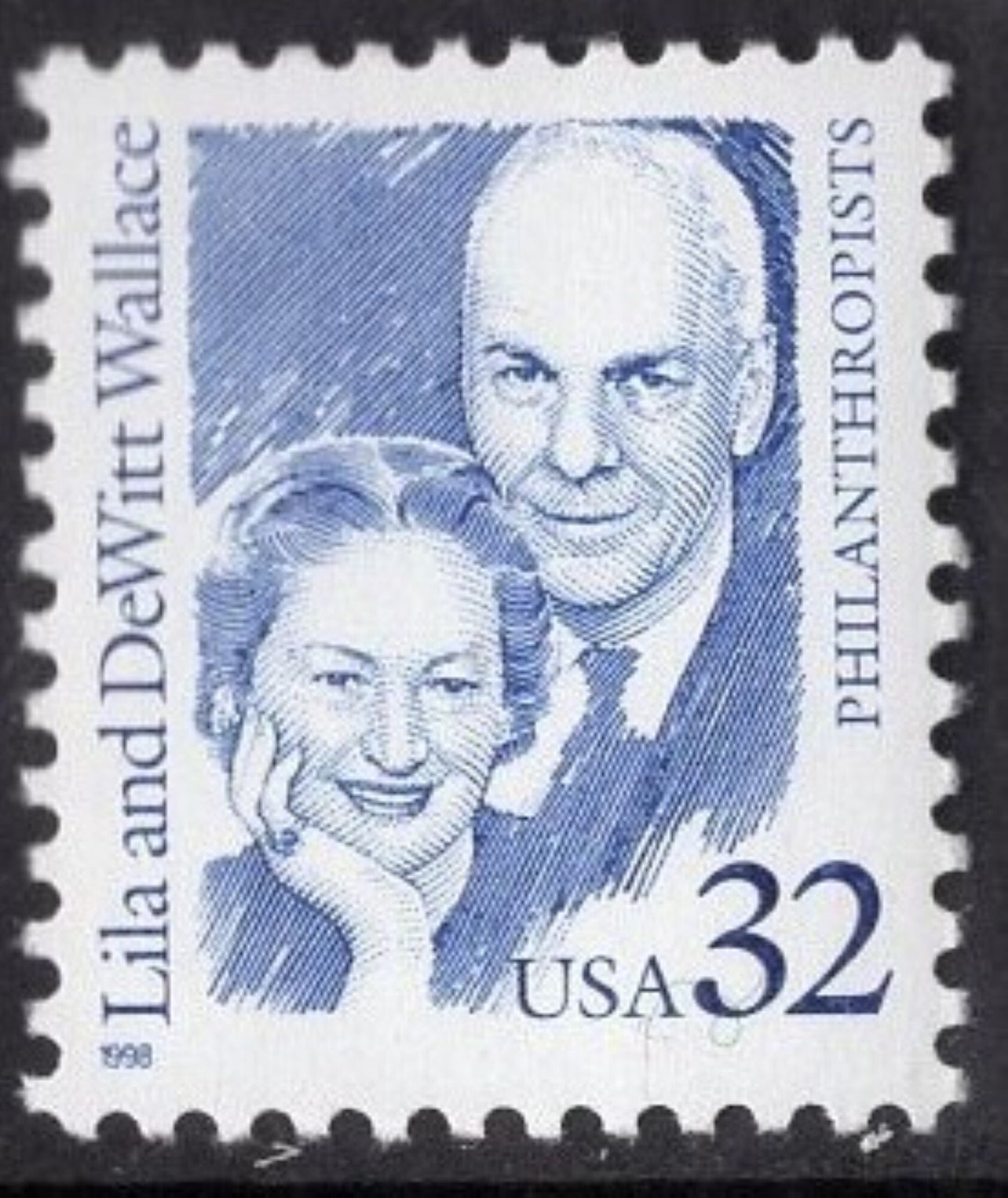 READER'S DIGEST Founders Lila and DeWitt WALLACE Complete Sheet of 20 - Fresh, Bright Stamps - Vintage 1999 - 2936