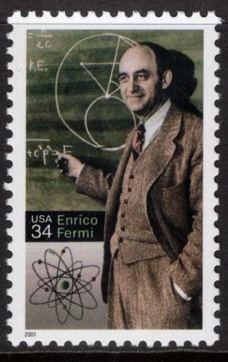 10 ATOMIC PHYSICIST Enrico FERMI Postage Stamps - Nobel Prize Winner - Manhattan Project Chicago Pile -Teller - Vintage 2001