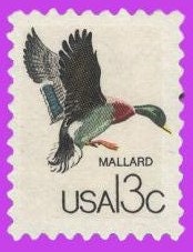 10 Mallard Duck - Birds - Unused Fresh, Bright US Postage Stamps - Vintage 1978 - Stock# 1757b ping