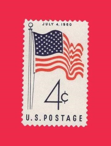 15 FLAG 49 STARS - USA Postage Stamps - Unused, Bright and Post Office Fresh - Vintage 1960 - Stock# 1153 