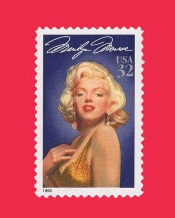 10 MARILYN MONROE USA Postage Stamps - Unused, Bright and Post Office Fresh - Vintage 1995 - Stock# 2967 ping