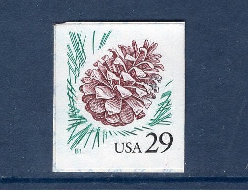 10 PINE CONE Unused Fresh, Bright US Postage Stamps - Vintage 1993 - Stock# 2491 ping