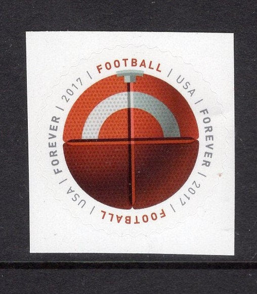 10 FOOTBALL FIRST CLASS Permanent Rate Sports Balls Unused Fresh Bright Usa Postage Stamps - Stock# 5203 
