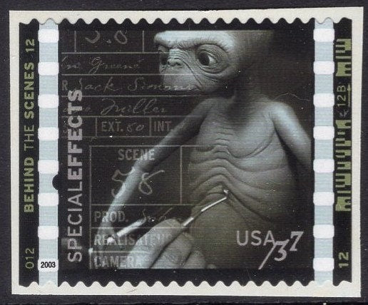 1 E.T. - The Extra-Terrestrial Mint NH, Unused Fresh, Bright US Postage Stamp - Vintage 2003 - Stock# 3772i ping