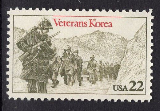 10 KOREA VETERANS MARCHING Unused Fresh Bright USa Postage Stamps Quantity Available- Vintage 1985 - Stock# 2152 
