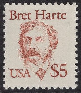 1 AUTHOR BRET HARTE Unused Fresh Bright USa Postage Stamps Quantity Available - Vintage 1987 - Stock# 2196 