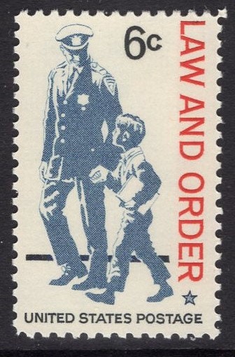 10 POLICE LAW and ORDER Unused Bright Fresh Usa Postage Stamps - Quantity Available - Vintage 1968 - Stock# 1343 ping