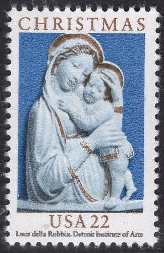 10 CHRISTMAS MADONNA Statue Unused Fresh Bright US Postage Stamps Quantity Available - Vintage 1985- Stock# 2165 ping