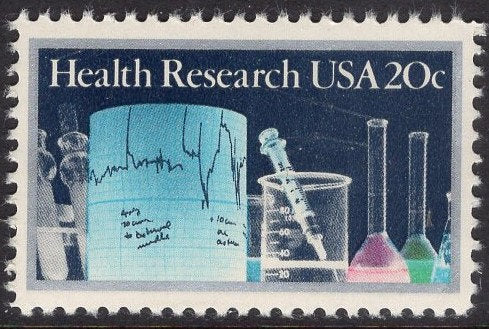 10 HEALTH RESEARCH Chemistry Fresh Bright Unused Usa Postage Stamps - Quantity Available - Vintage 1984 - Stock# 2087 