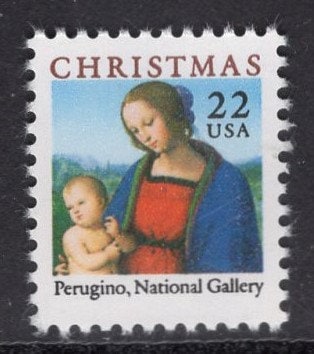 10 RELIGIOUS CHRISTMAS Madonna Unused Fresh Bright US Postage Stamps Quantity Available- Vintage 1986- Stock# 2244
