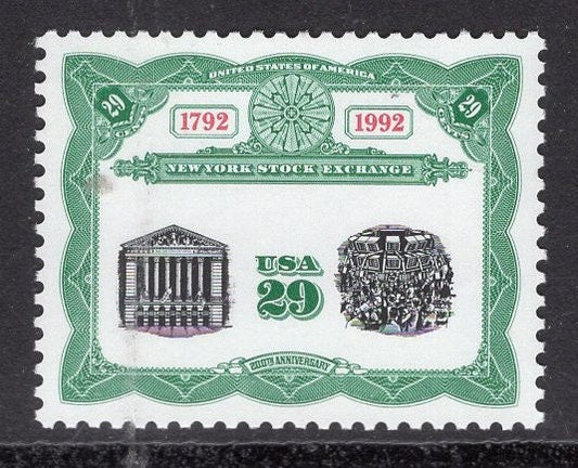 10 NYSE STOCK Exchange Unused Fresh Bright US Postage Stamps Quantity Available - Vintage 1992 - Stock# 2630 ping