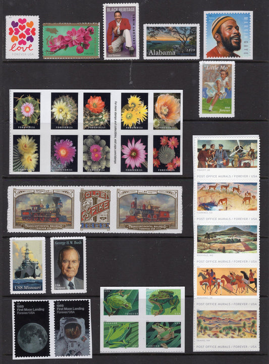 1 ea ALL 97 COMMEMORATIVE Stamps issued in 2019 (4 Scans) - Bright fresh Unused Fresh Postage Stamps - Vintage 2019 