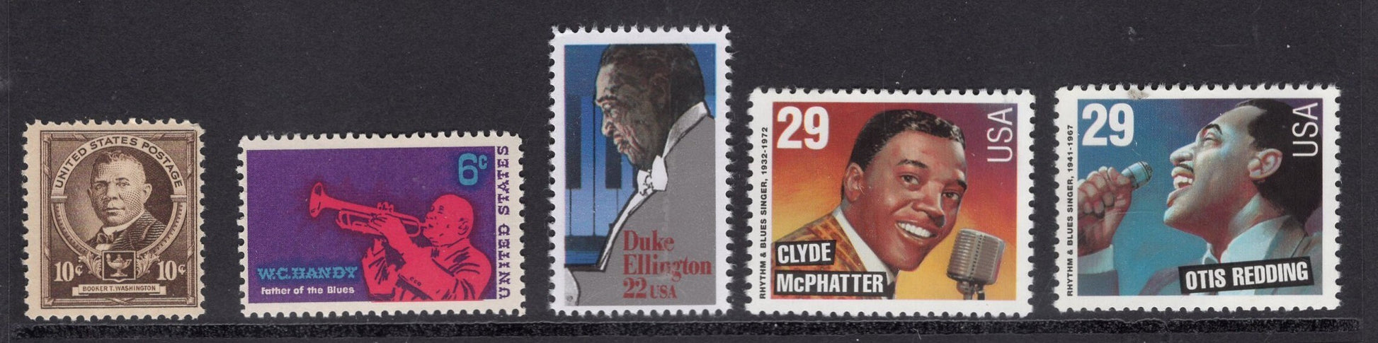 BLACK AMERICANS #2 Collection - 17 Fresh Bright Usa Stamps No Duplication with our other Black Heritage Collections -Stock# B2