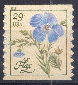5 HERBS OREGANO SAGE Lavender Flax Foxglove - Unused Fresh, Bright Usa Stamps - Vintage 2011 - Stock# 4513 ping