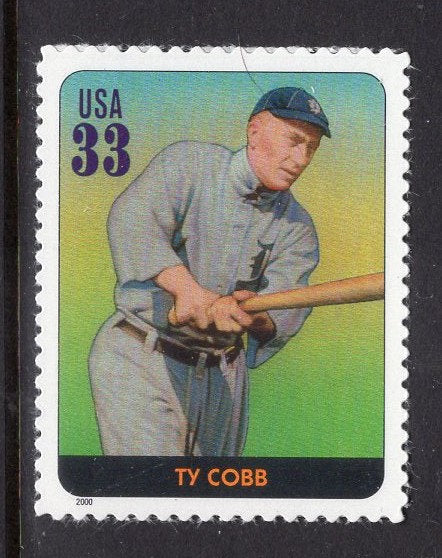 20 BASEBALL Hall of Fame with BACK TEXT Classic Players Ruth Cobb Young Gehrig ++ Fresh Mint Usa Postage Stamps-Vintage 2000 