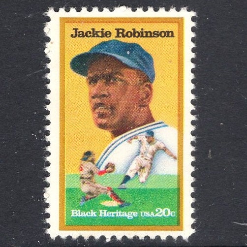10 JACKIE ROBINSON BASEBALL Hall of Fame Dodger Bright Unused Postage Stamps - Quantity Available- Vintage 1982 