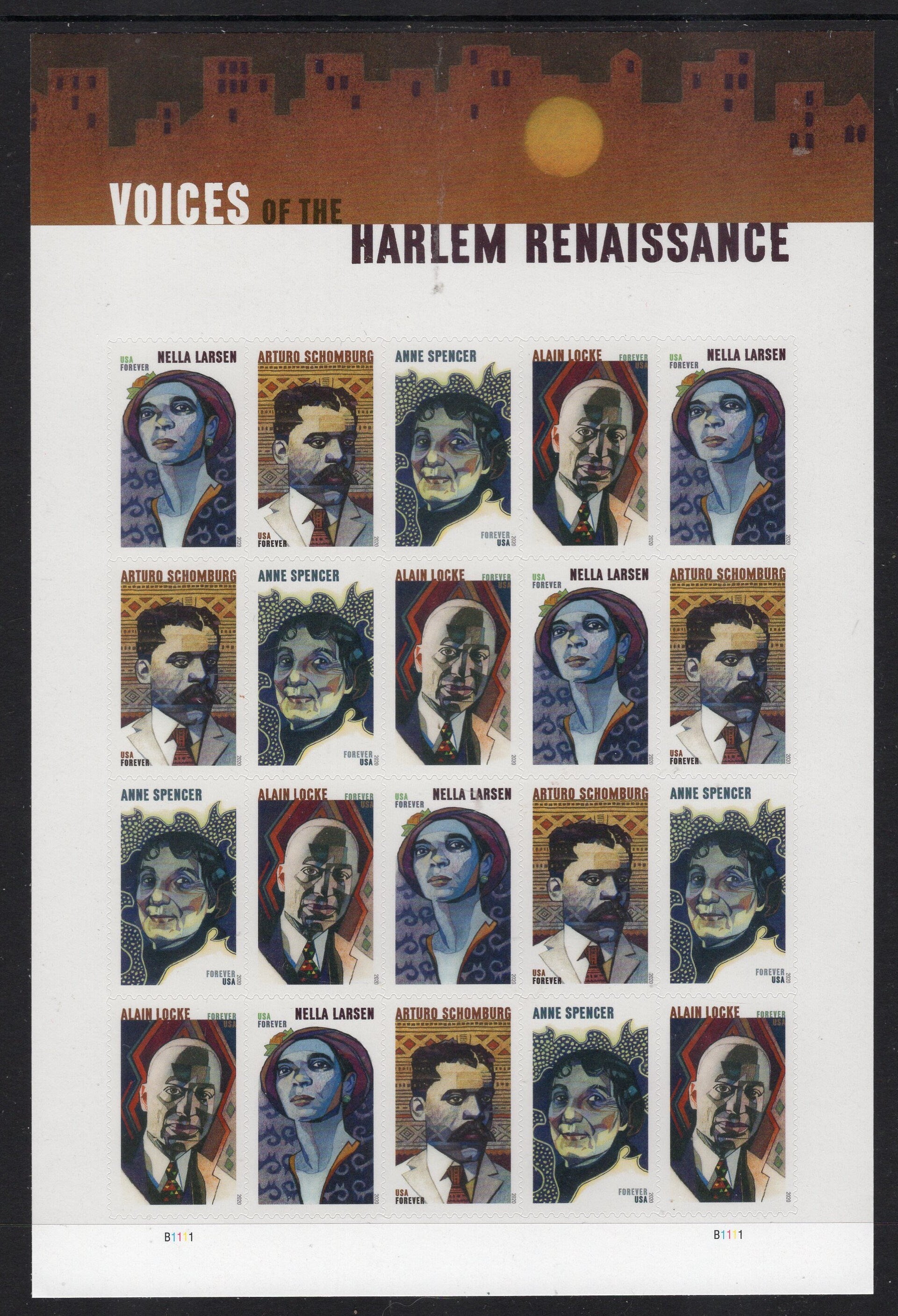 100 HARLEM RENAISSANCE FOREVER Bright Fresh USa Stamps - Quantity Available - Vintage 2020 - Stock# 5474 ping