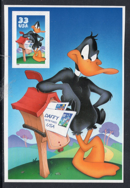 1 SLYVESTER TWEETY Sheet of 1 Looney Tunes Mailbox Bright, Bright Unused USa Postage Stamps -Vintage 199\89 - Stock# 3204c 