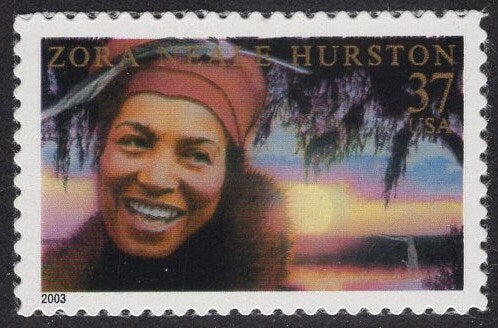5 ZORA NEALE HURSTON Black American Writer Anthropologist Heritage - Bright Fresh Stamps- Vintage 2003 - Stock# 3748 