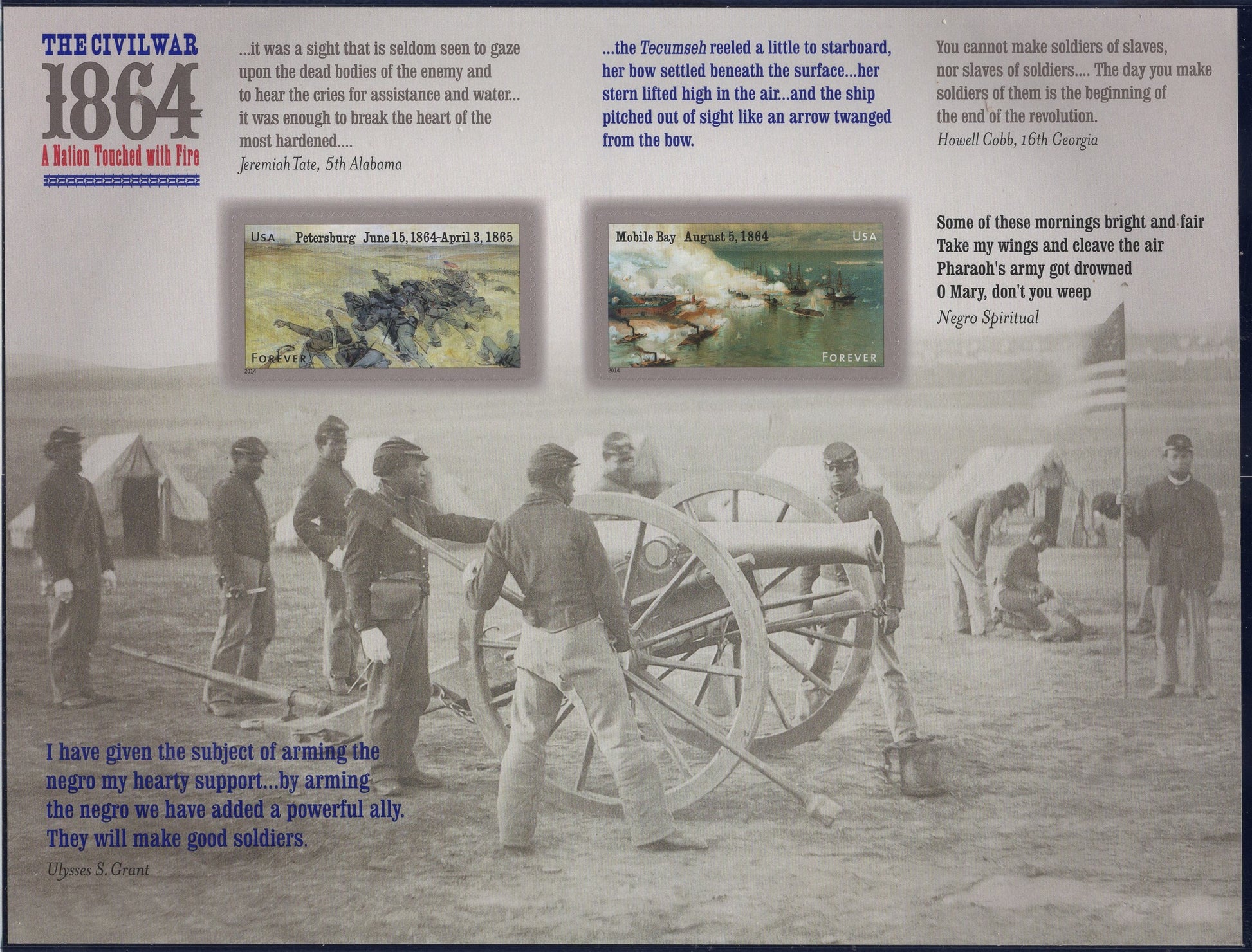 CIVIL WAR 1861-1865 COMPLETE Anniversary Collection of 5 Sheets of 12 Stamps - Mint Bright Fresh - Stock# 4522/4980 