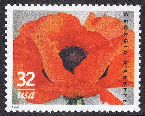 GEORGIA O'KEEFFE ARTIST Decorative Sheet of 15 32c Stamps Great for Weddings -Bright Fresh - Vintage 1996 - Stock# 3069 Keefe 