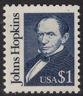 JOHNS HOPKINS Hospital University Founder Philanthropist Sheet of 20 Fresh Bright Stamps - Vintage 1989 - Singles available 