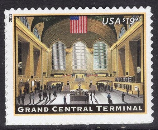 GRAND CENTRAL TERMINAL Train Amtrak New York City - Bright Fresh Stamp - Quantity Available - Vintage 2013 Stock# 4739 