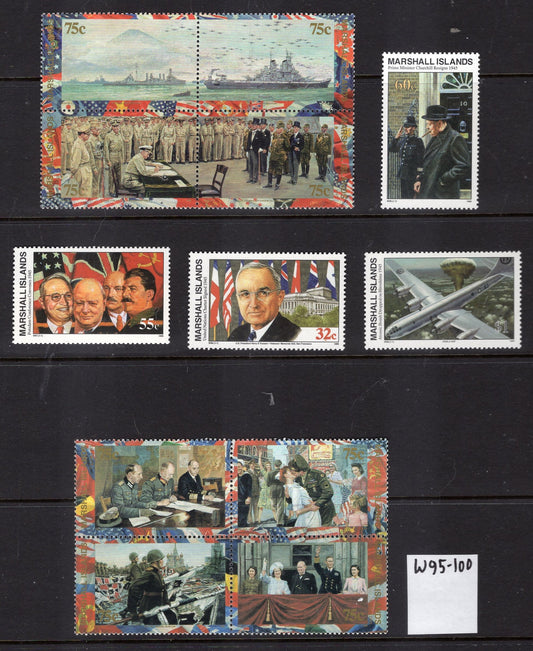 WORLD WAR II WW2 History 1939-1945 Hiroshima Iwo Jima shown on 155 Marshall Islands VFNHStamps - Vintage1989-95 - Stock# WW2 