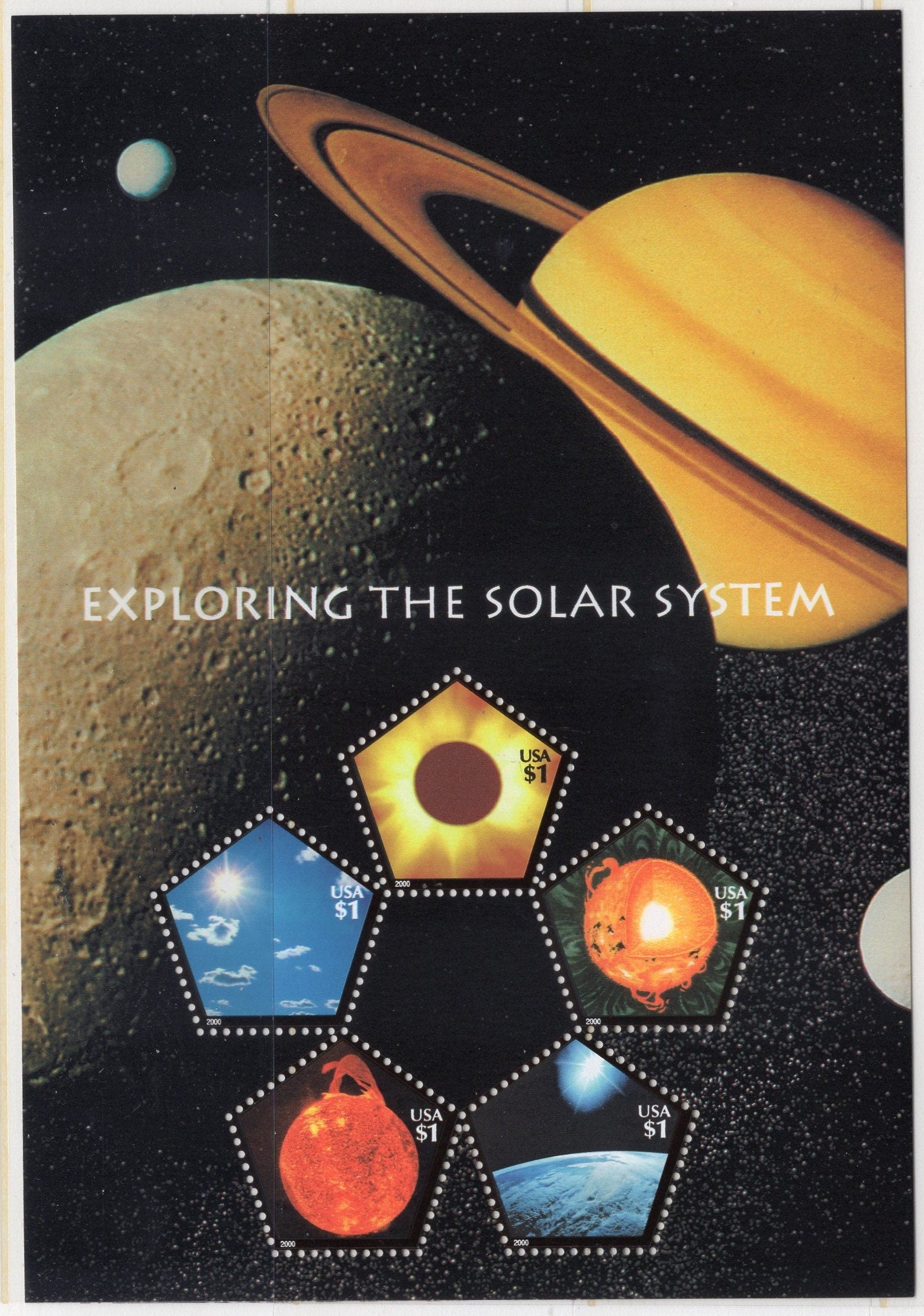 SPACE ACHIEVEMENT EXPLORATION Holograms (see scans for examples) 5 Different Sheets of 1 to 6 Stamps -Stock# 3409S-Vintage 2000-FreeUSA Ship
