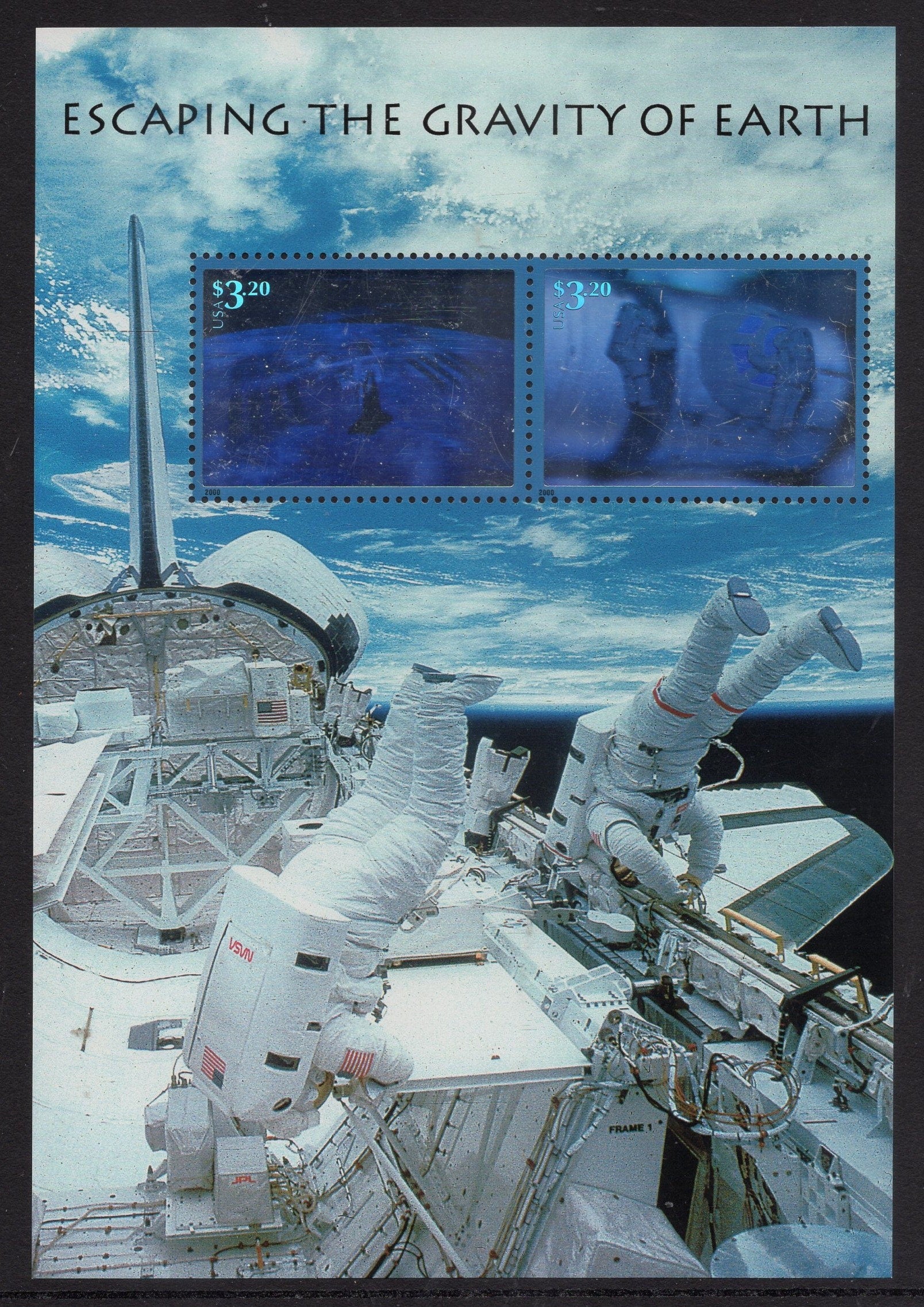 SPACE ACHIEVEMENT EXPLORATION Holograms (see scans for examples) 5 Different Sheets of 1 to 6 Stamps -Stock# 3409S-Vintage 2000-FreeUSA Ship